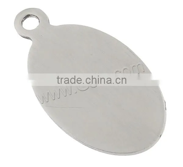 Best Selling Products Stainless Steel Flat Oval Logo Engraved Jewelry Tag Charm photo-2