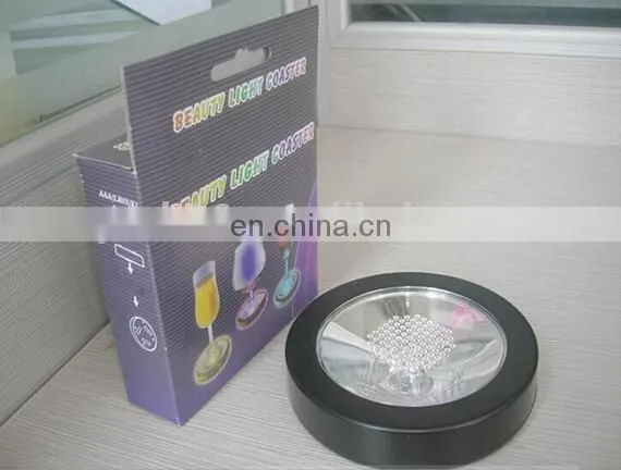 ABS Material 3*AAA Battery Led Glow Coaster Led Bottle Pads photo-4