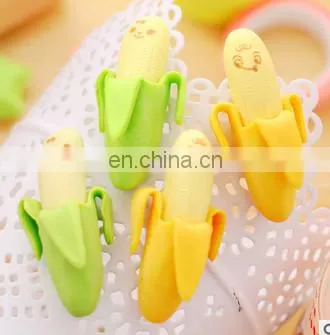 Creative Cute Banana Fruit Pencil Eraser Novelty Kids Student Learning Office Stationery