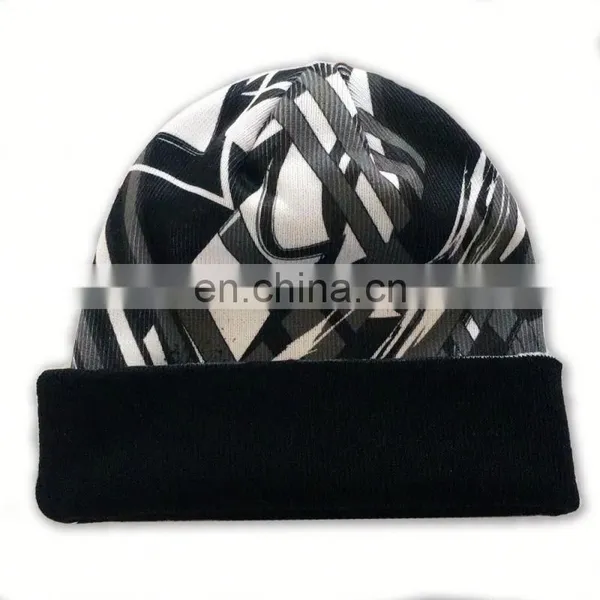 Hot Sale 100% Acrylic Custom Knitted Cuff Beanies With 3D Logo Embroidery photo-6