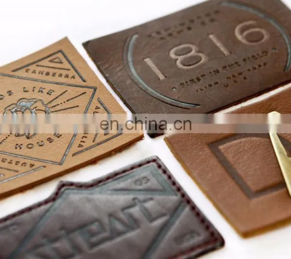 Custom High Quality Jacket Embossed Denim Leather Patch Labels photo-4