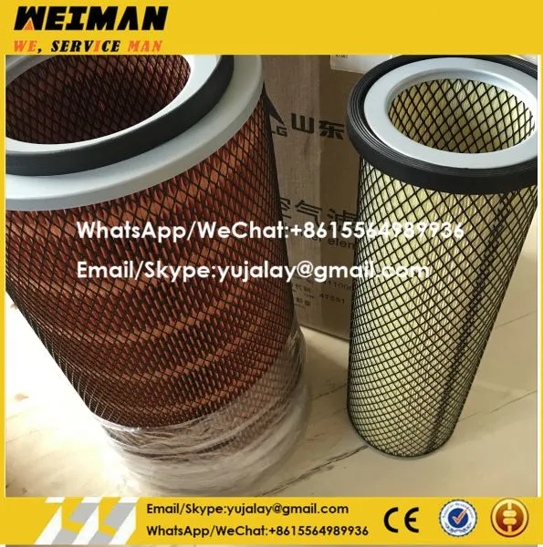 SDLG Wheel Loader Spare Parts 4110000991027 Air Filter Insert XCMG LONKING ZF WEICHAI Engine Cummins for Sale photo-3