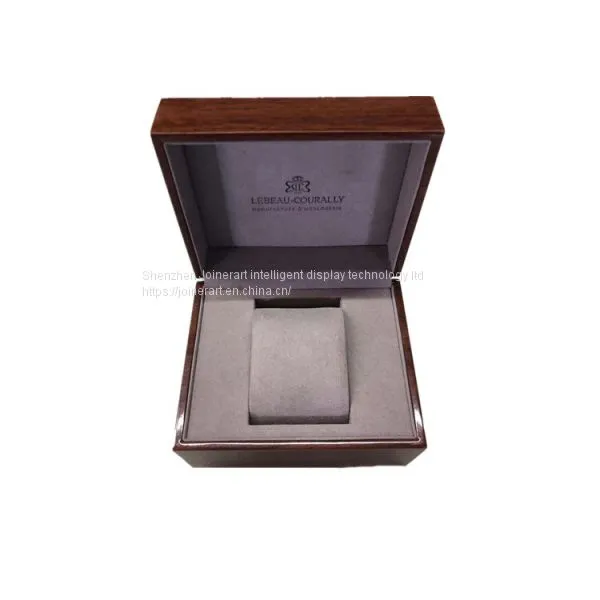 Custom high-end and luxury brown natural wooden watch box for 12pcs