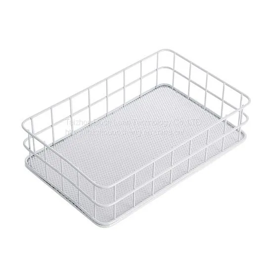 Black&White Color Metal Storage Basket For Kitchen Cabinet Wardrobe Bathroom photo-4