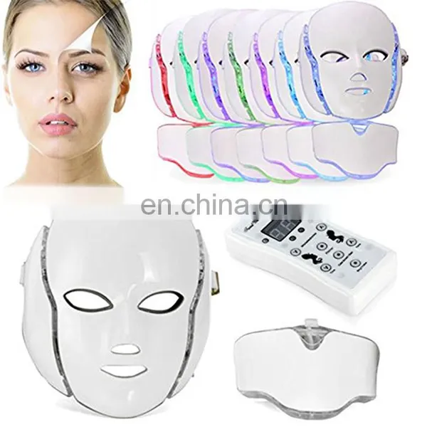 Multifunction Colorful Photon Facial Neck Skin Care Light Beauty Therapy 7 Colors LED Face Mask Neck Mask photo-6