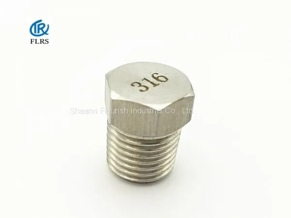 ASME B16.11 Hexagon Head NPT/BSPT A182 F316/316L Threaded Plug/pipe Fitting