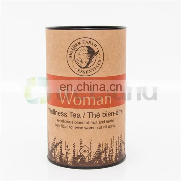 Custom Printing Brown Kraft Paper Cylinder Box for Packaging photo-2
