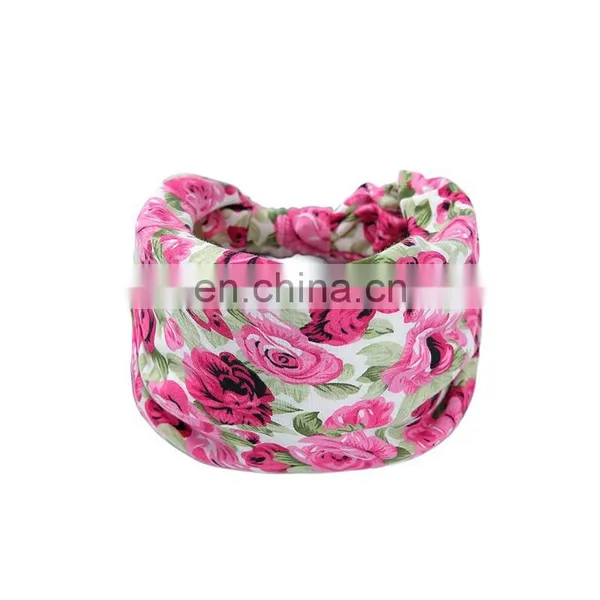 Cheap Custom Sublimation Headband Solid Twist Elastic Hairbands With Button photo-3
