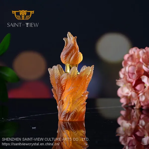 SAINT-VIEW ORIGINAL DESIGN Feather Design Perfume Crystal Dropper Essence Bottle Personal Care Essential Oil photo-3