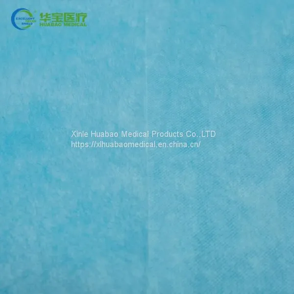 Pe Coated Non Woven Medical Pe Film Isolation Gown Material Coveralls Material photo-5