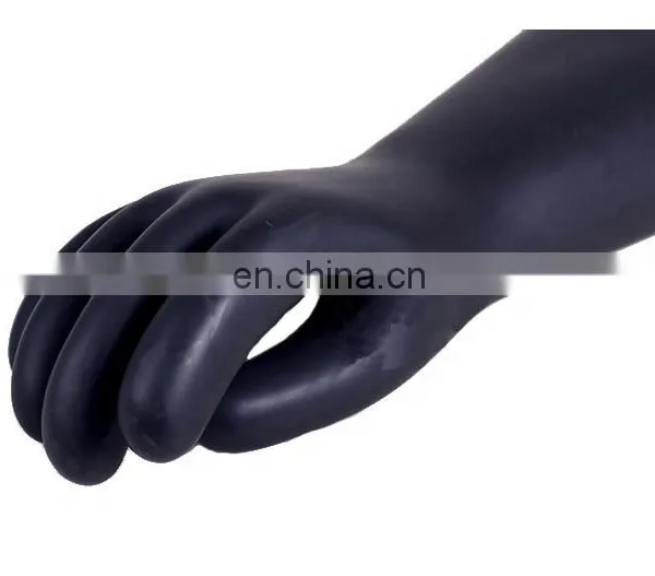 Long 26KV High Voltage Class 3 Electric Worker Safety Hand Protection Latex Rubber Insulating Gloves photo-3