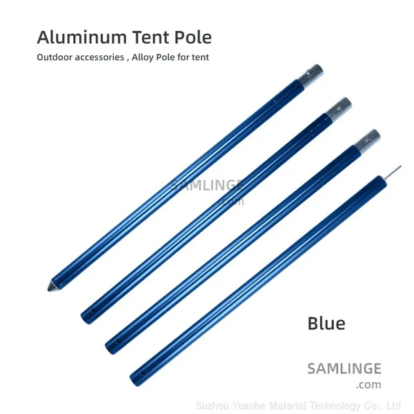 Lightweight Aluminium Poles For Tents ,Oxidation Color Surface of Aluminium Tent Pole Tent Accessories
