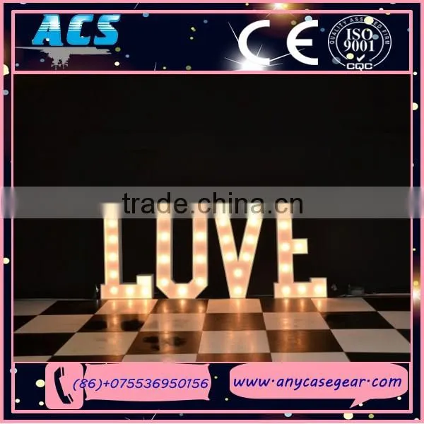 ACS Lovely Colorful Acrylic Mini Halo Light Channel Love Letter&LED Bulb LOVE Letter photo-4