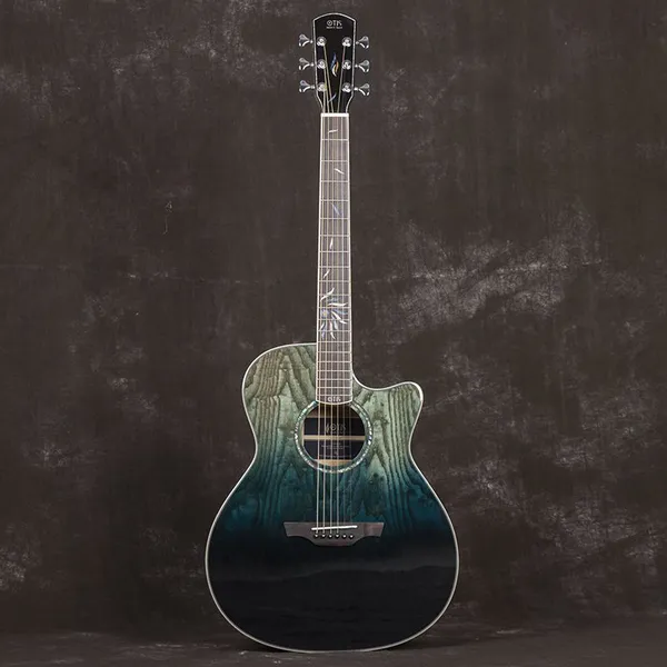41inch Otis Solid Body Acoustic Guitar AC-Blue Custom Guitar Factory Supplier photo-3