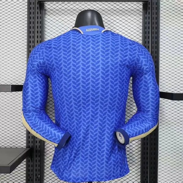2627 Italy Home Player Version Jersey New Style USA, Canada, Mexico World Cup Soccer Shirt Long Sleeve Men's Blue Adult Sports Team Uniform photo-2