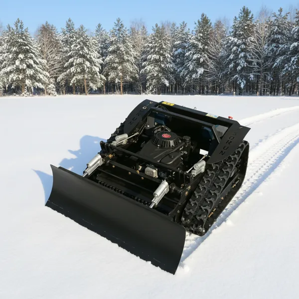 Industrial Single Cylinder Grass Cutting Machine VTLM600 600mm Petrol Remote Controlled Rubber Track Lawn Mower photo-2