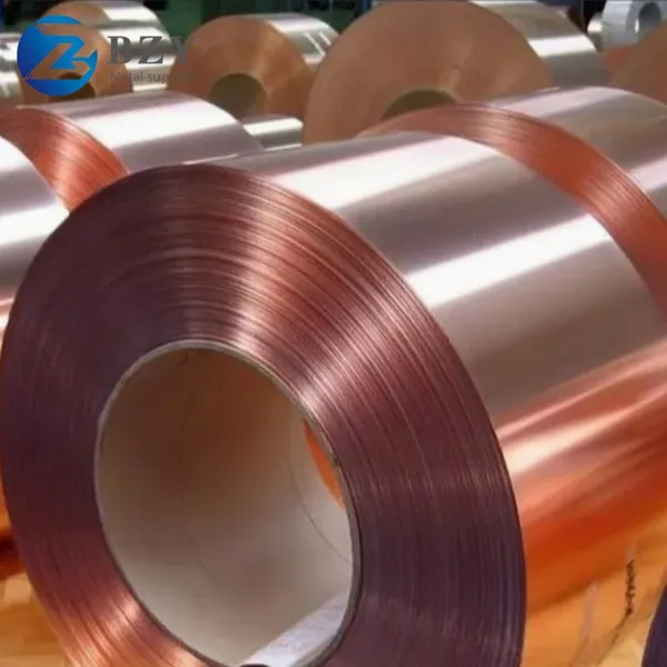 0.2 0.3 0.5mm Copper Strip Coil 15 20 25mm Width C1100 C17200 C10400 Red Copper Coils Alloy Strip for Electrical Components