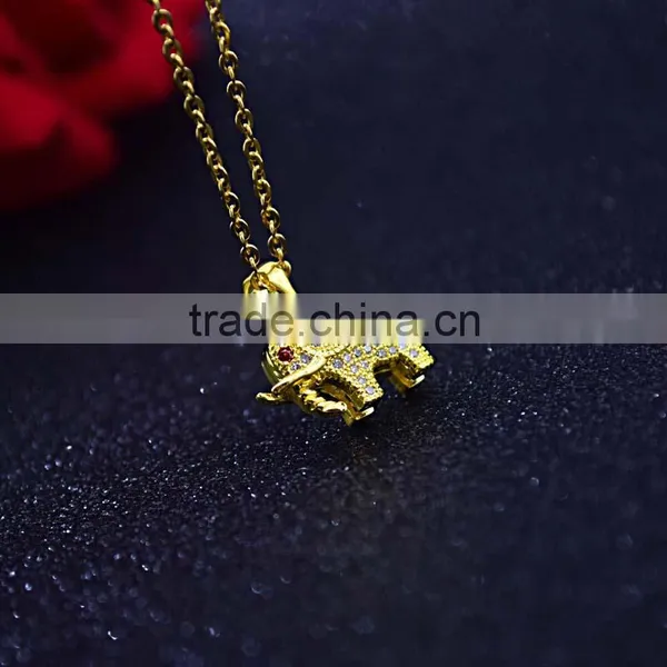 Wholesale Indonesian Market Elephant Stainless Steel Gold Jewellery Pendant Necklaces Supplier's Choice photo-4