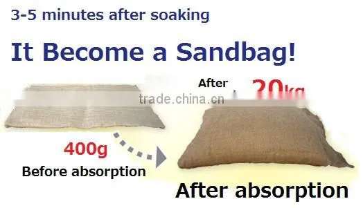 durable and High quality sandless sandbag disaster measures made in Japan