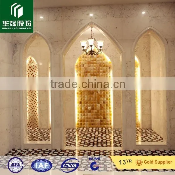 New Crema Marfil Marble Roman Roumd Column Pillar With Tan Brown Cap and Base photo-4