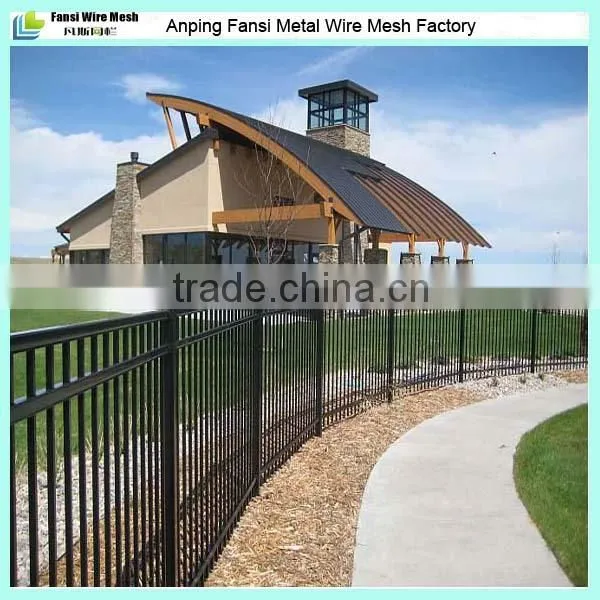 3 Rails 5ft High Commercial Black Powder Coated Pool Fence Supplier photo-2