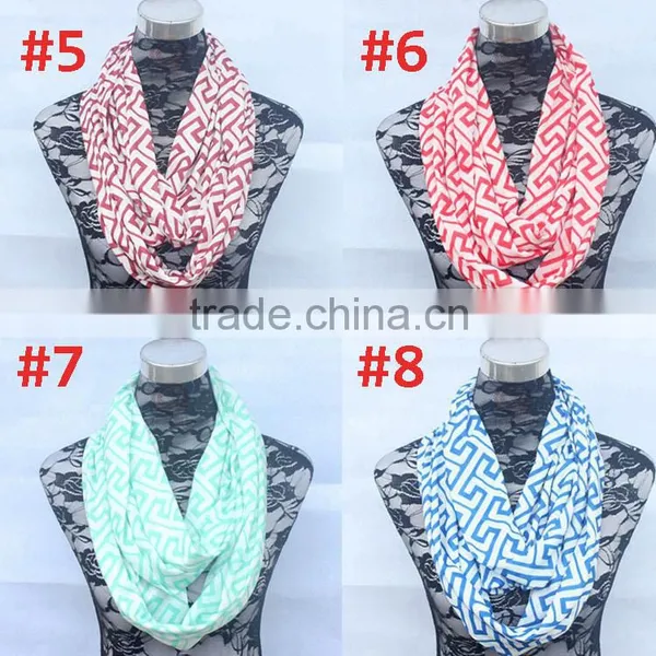 Wholesale Personalized Double Layer Knitted Jersey Infinity Scarf photo-2