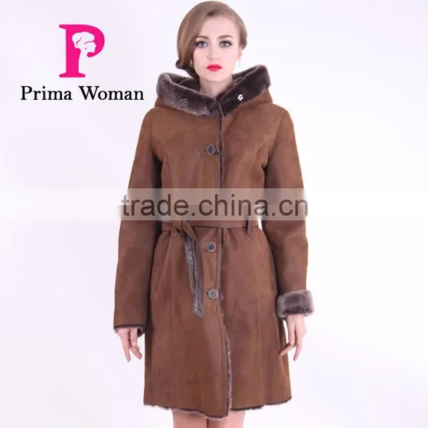 New Design Winter Women Long Slim Fit Wool Fur Coat photo-6