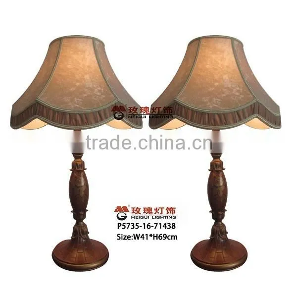 Antique Resin Floor Lamp With Lint Shade photo-2