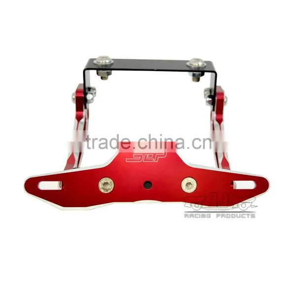 BJ-LPL-030-RD Universal CNC Billet Aluminum Motorcycle Tail Tidy License Plate Bracket photo-4