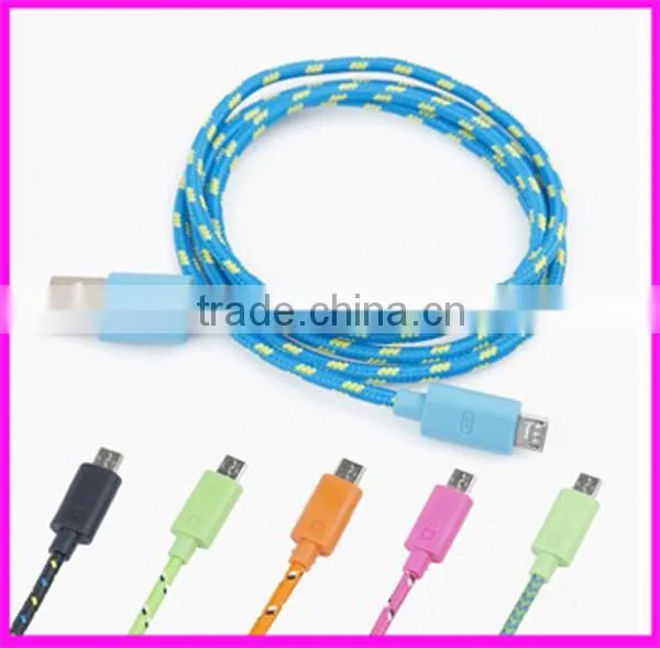 1m Round Braided Textile Electrical Usb Cable/Wire/Pulley Cord 2 Wires photo-5