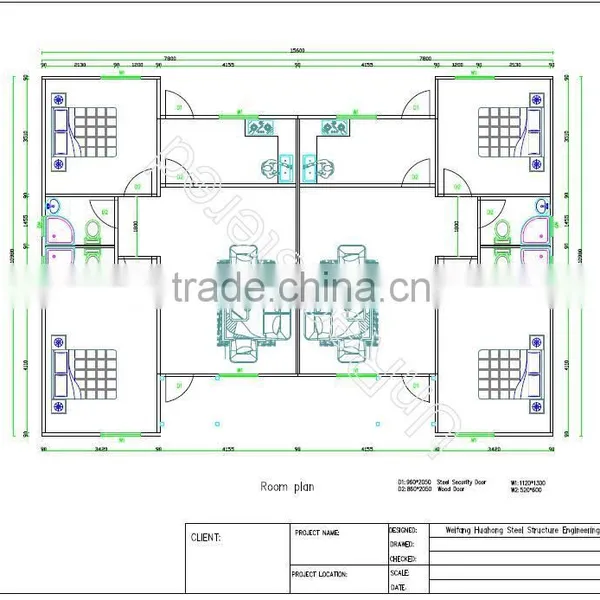 Fireproof Rock Wool and EPS Sandwich Panel Fast Assembling Prefab House photo-4
