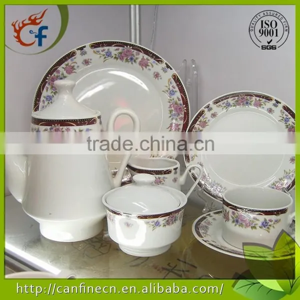 16pc Round Stoneware 2 Tone Dinnerware Set Dessert Plate, Chinaware, Dish photo-3
