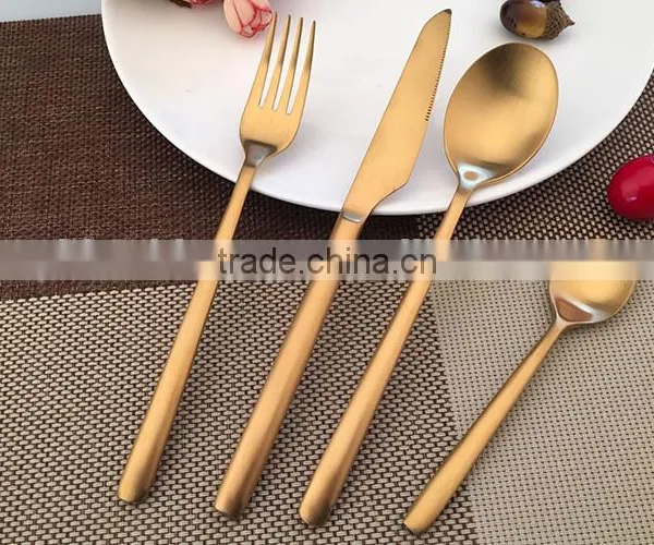 Gold Plated Flatware Cultery Set 6065