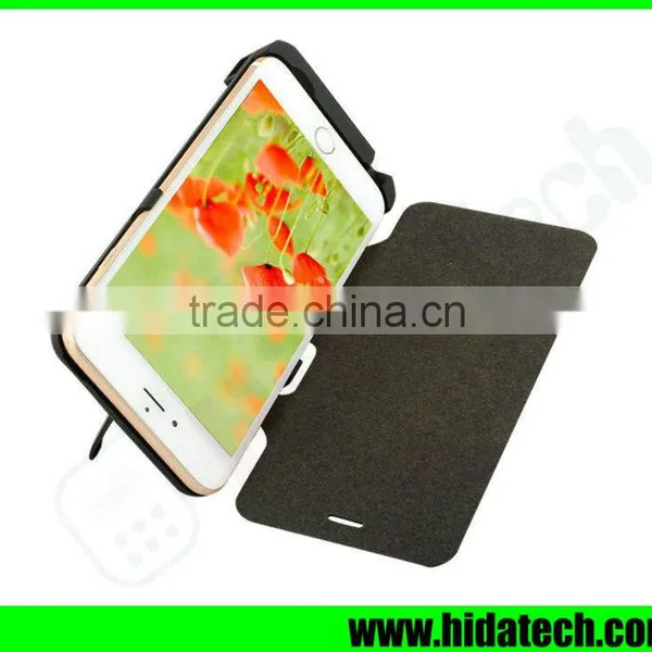 Wholesale 10000mah Mobile Phone Backup Battery Case for IPhone 6 Plus With Flip Leather Cover photo-3