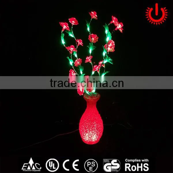 Rose in Vase Indoor Decorative Led Tree Lights