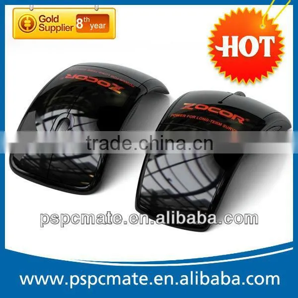 LOW MOQ Promotion Mini USB 2.4Ghz Snap-in Transceiver Optical Foldable Folding Arc Wireless Mouse for PC Laptop Computer Mice photo-3