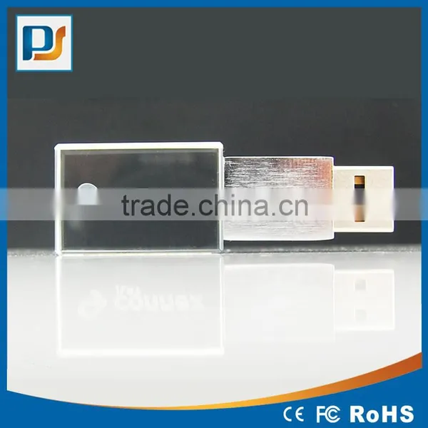 High Quality Full Capacity Crystal 16GB USB Flash Drive 8GB USB Disk Memory 3D Laser Engraved Logo in USB Key photo-3