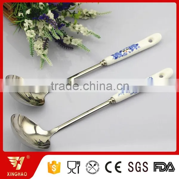 Wholesale Cookware Cooking Spoon With Delicated Ceramic Handle