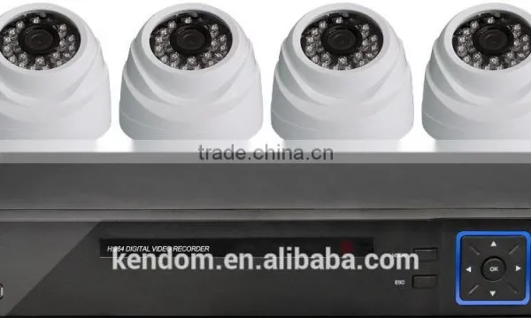 Kendom KD-AK4070PD-AH Top Sale HD AHD CCTV Camera 720P IR Dome Secuirty System 4CH DVR Kit Indoor Surveillance photo-2