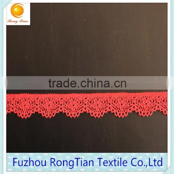 Red Bridal Fabric Stretch Bridal Nylon Lace Trim Material