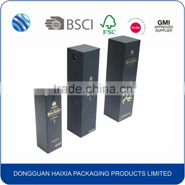 Embossing Hot Stamp Cardboard Packaging Box for Wine photo-5