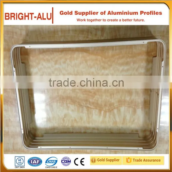 6000 Series Silver Anodized Aluminum Extrusion 90 Degree Bend Frame Profile photo-4