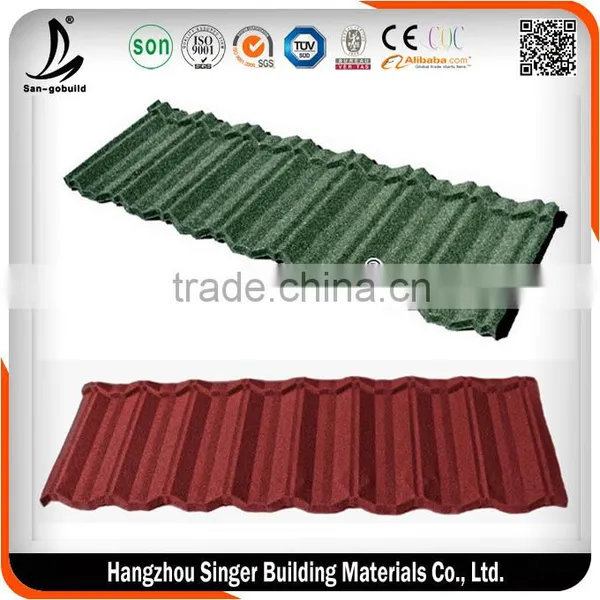2016 Building Material Classical Colorful Stone Coated Metal Roof Tile Factory in China photo-2