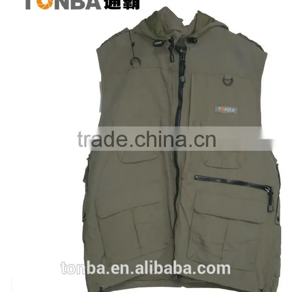 Customized Waterproof Nylon Potography Vest and Camera Vest Jacket-Red photo-2
