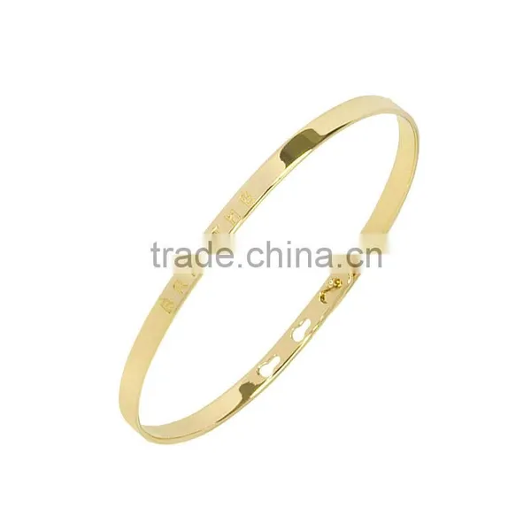Memories Bangles With Customize Design Word 'BREATHE' With 4mm/7mm Width photo-3
