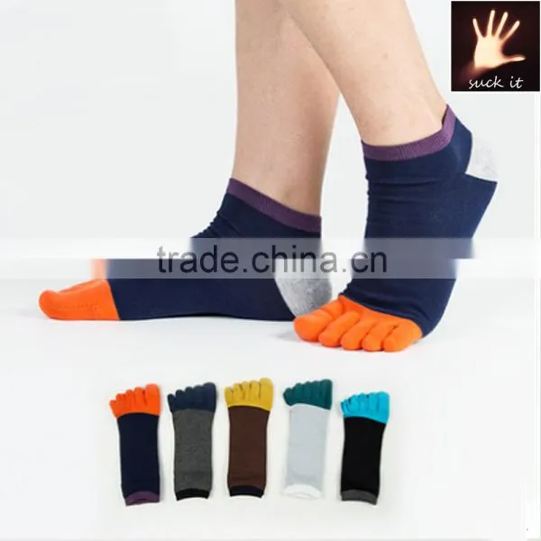 Bulk Wholesale High Quality Unisex Colorful Cotton Toe Socks Fashion Cotton Comfy Toe Socks One Size Fits All Cotton Sock photo-3