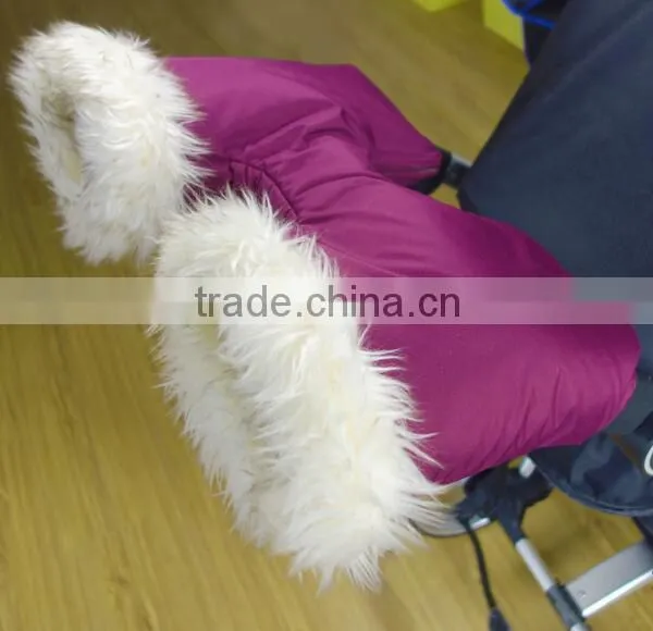 Kids Baby Pram Stroller Accessory Plush Hand Muff Waterproof Gloves Warmer Winter Gift photo-5