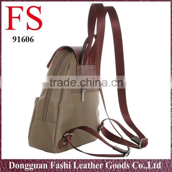Hot Selling Unisex Soft Kakhi Vintage Nylon Backpacks photo-4