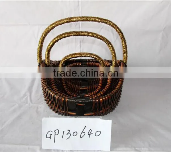 Wholesale Wicker Baskets Rattan Cane Webbing Christmas Gift Baskets Empty photo-3