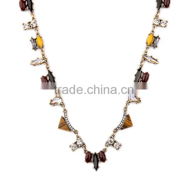 Cheap Wholesale Jewelry 2016 Latest Design Vintage Crystal Necklace for Women photo-5